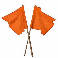 Dowel with 18 x 18 Orange Flag 10222